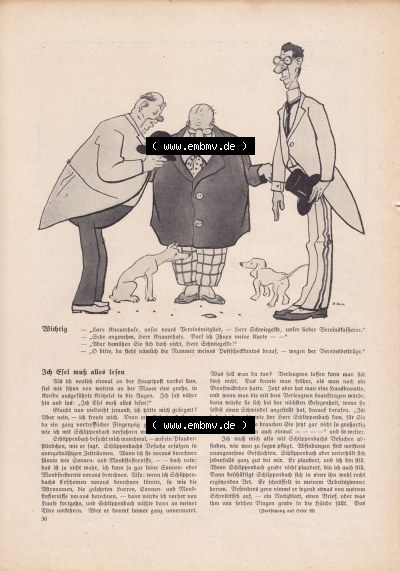 Meggendorfer-Blätter 1922, Nr. 1634, vom 20 April 1922, Seite 36, Wichtig, Ich Esel muss alles lesen. Sammlung