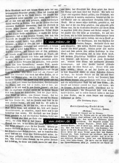 Morgenblatt 1832, Donnerstag, 26 Januar, Nr. 22, Seite 87, Waldgespenst Fortsetzung. Sammlung