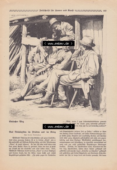 Meggendorfer-Blätter 1917, Nr. 1403, vom 15. November 1917 Seite 103, Bei den Bauern, Einfacher Weg. Sammlung