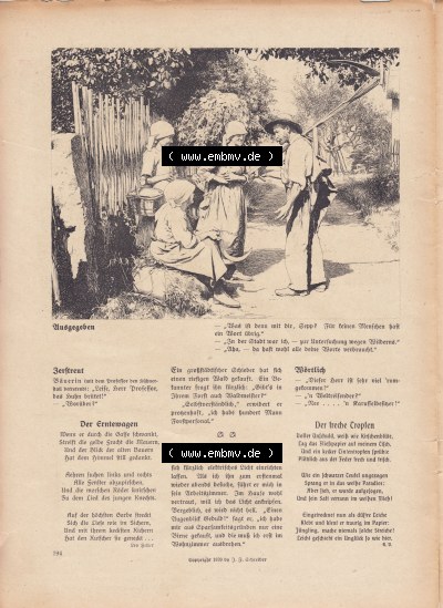 Meggendorfer-Blätter 1920, Nr. 1552, Seite 194, Ausgegeben, Der Erntewagen Sammlung