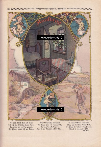 Meggendorfer-Blätter 1919, Nr. 1442, vom 15. August 1919 Seite 104, Die trübe Mühle steht und staunt Sammlung