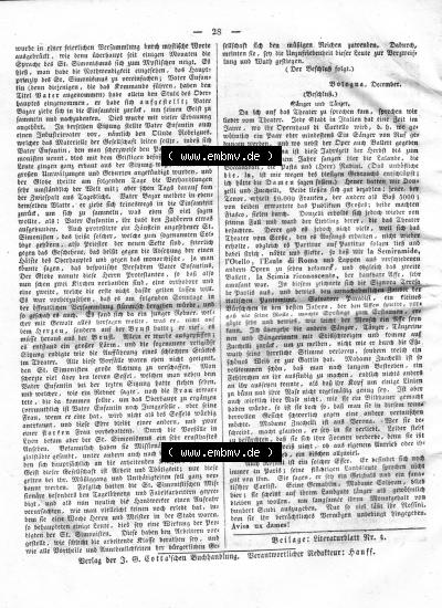 Morgenblatt 1832, Montag, 9 Januar, Nr. 7, Seite 28, Sänger mit Tänzer. Sammlung