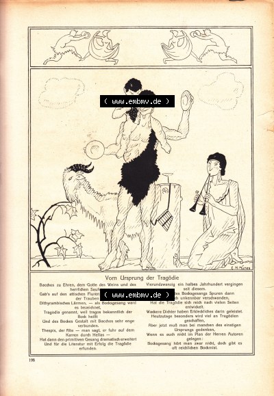 Meggendorfer-Blätter 1920, Nr. 1552, Seite 198, Vom Ursprung der Tragödie Sammlung