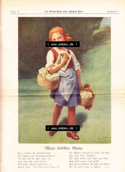 Die Rama-Post vom lustigen Fips, 1929, 1930, 5. Jahrgang, Nr. 1 Seite 4, Mein liebster Gang, Die Rama-Post Sammlung