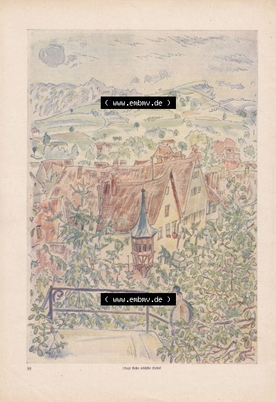 Meggendorfer-Blätter 1923, Nr. 1690, vom 17. Mai 1923, Seite 80, Stadt-Zeichnung, Der Garten vor der Stadt Sammlung