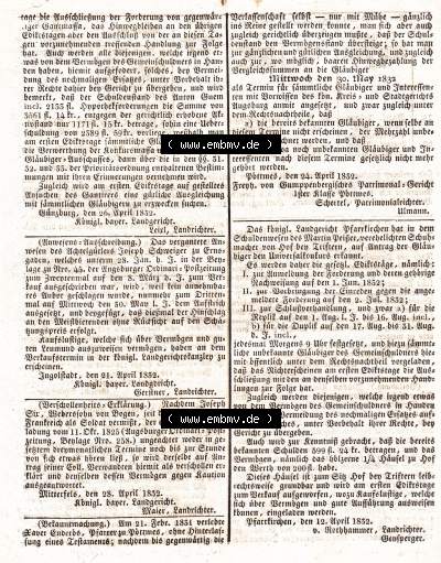 1832, 10. Nov. 1832 Nro. 129. Beilage Augsburger Ordinari-Postzeitung Sammlung