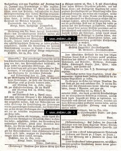 1833, 1. Januar 1833 Nro. 1. Beilage zu Augsburger Postzeitung Sammlung