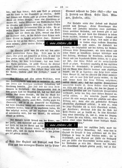 Morgenblatt 1832, Mittwoch, 11 Januar, Nr. 5, Seite 19, Länder und Völkerkunde Sammlung
