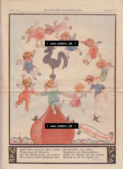 Die Rama-Post vom lustigen Fips, 1929, 1930, 5. Jahrgang, Nr. 7, Seite 52, Frühlingsreigen, Die Rama-Post Sammlung