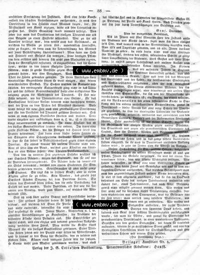 Morgenblatt 1832, Donnerstag, 26 Januar, Nr. 22, Seite 88, Korrespondenz Nachrichten. Sammlung