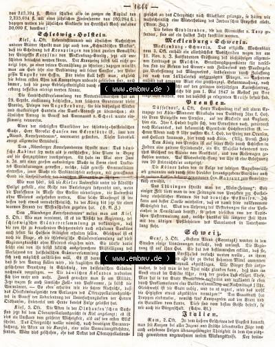 1846, 284, Sonntag 11. Oktober, Augsburger Abendzeitung Seite 1644 (1). Sammlung