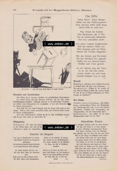 Meggendorfer-Blätter 1917, Nr. 1403, vom 15. November 1917 Seite 100, Kriegschronik der Meggendorfer-Blätter. Sammlung