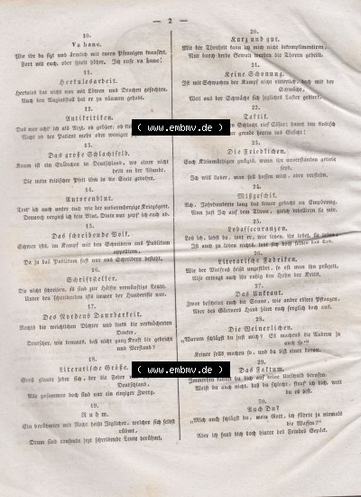 Morgenblatt 1832, 2 Januar, Nr 1, Seite 2, Literatur-Blatt. Sammlung