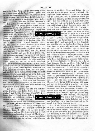 Morgenblatt 1832, Donnerstag 19 Januar, Nr. 6, Seite 11, Kunst-Blatt, Monogrammen - Kunde. Sammlung