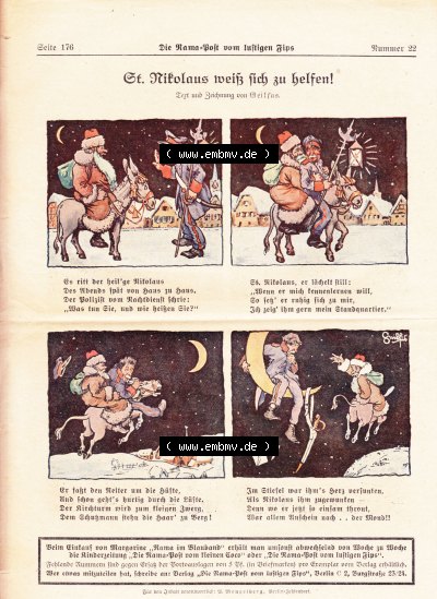 Die Rama-Post vom lustigen Fips, 1929, 1930, 5. Jahrgang, Nr. 22, Pützlipütz, Willi Damm - Kistritz, Seite 176, Die Rama-Post Sammlung