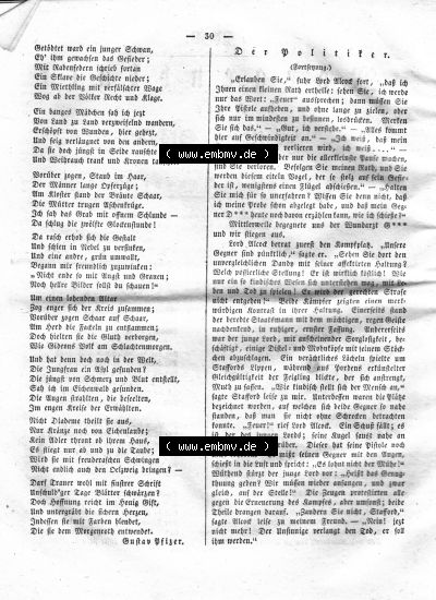 Morgenblatt 1832, Dienstag, 10 Januar, Nr. 8, Seite 30, Artikel Fortsetzung Der Politiker. Sammlung
