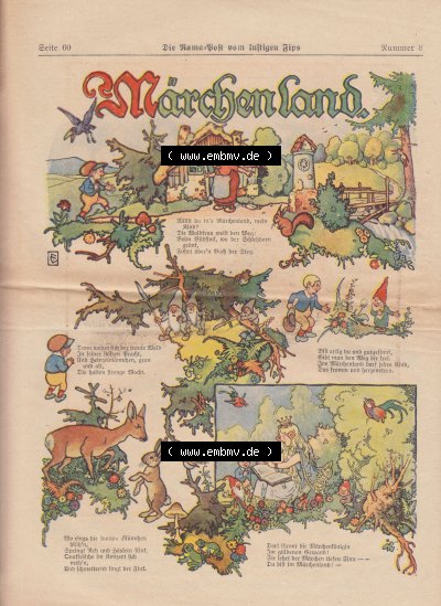 Die Rama-Post vom lustigen Fips, 1929, 1930, 5. Jahrgang, Nr. 8, Seite 60, Märchenland, Die Rama-Post Sammlung