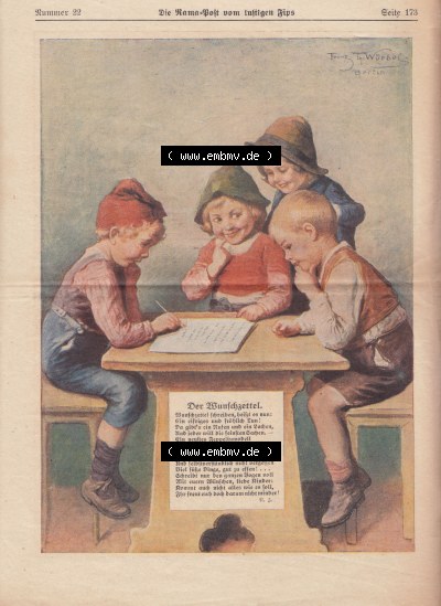 Die Rama-Post vom lustigen Fips, 1929, 1930, 5. Jahrgang, Nr. 22, Pützlipütz, Willi Damm - Kistritz, Seite 173, Die Rama-Post Sammlung