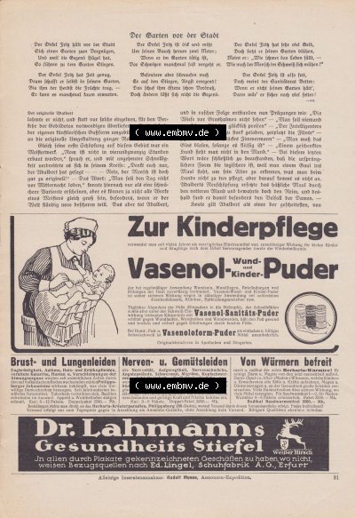 Meggendorfer-Blätter 1923, Nr. 1690, vom 17. Mai 1923, Seite 81, Der Garten vor der Stadt Sammlung