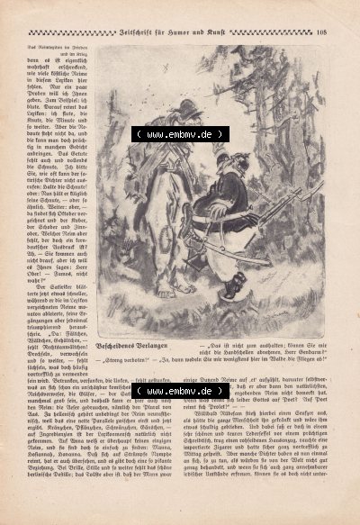 Meggendorfer-Blätter 1917, Nr. 1403, vom 15. November 1917 Seite 105, Bestechendes Verlangen, Das ist nicht zum aushalten. Sammlung