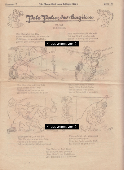 Die Rama-Post vom lustigen Fips, 1929, 1930, 5. Jahrgang, Nr. 7, Seite 55, Poln-Pohn, von Horigtöm, Die Rama-Post Sammlung