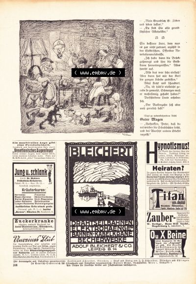 Meggendorfer-Blätter 1920, Nr. 1552, Seite 208, Grundsatz, Leben und Leben lassen Sammlung