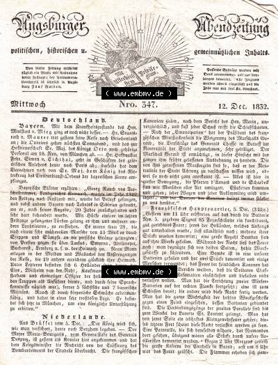 1832, 347, Mittwoch 12. Sammlung