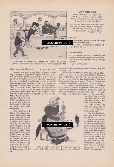 Meggendorfer-Blätter 1923, Nr. 1690, vom 17. Mai 1923, Seite 76, Der originelle Walbert, Vermittlung Sammlung