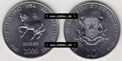 Lunar, den Chinesischen Tierkreiszeichen, Münzen aus Somalia Sammlung
