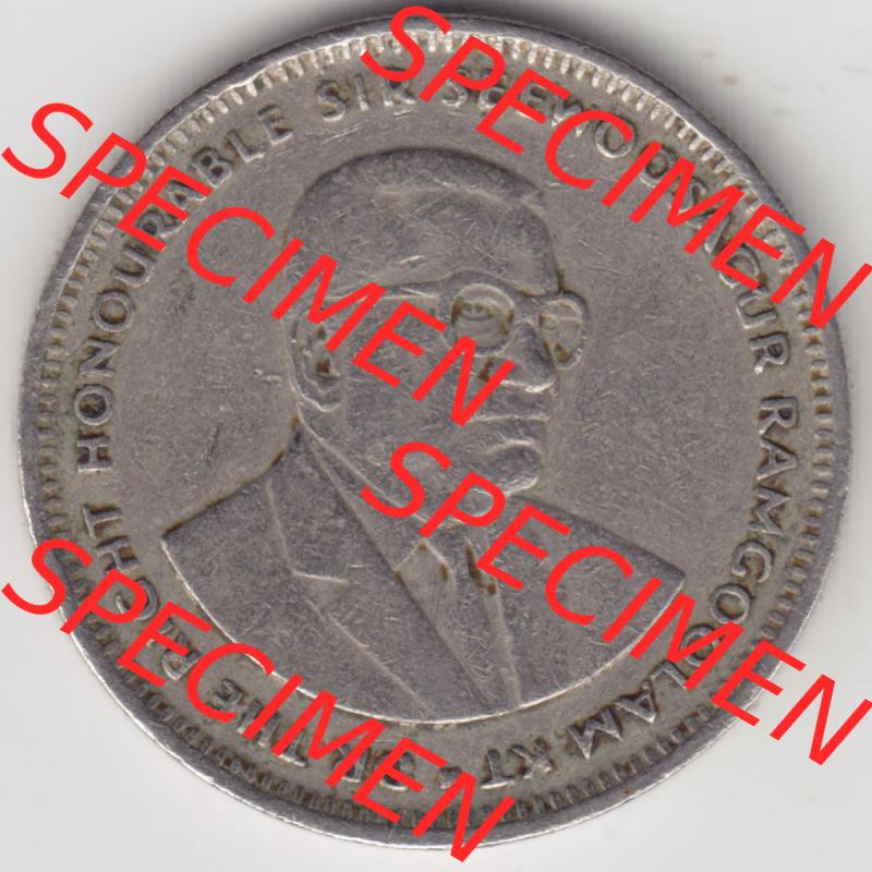 Münzen Afrika Mauritius Umlaufmünzen 1987-2010, 1 Rupie, 1 Rupee 1991. Rückseite einer Münze aus Mauritius, Mauritius befindet sich auf dem Kontinent Afrika.... Sammlung