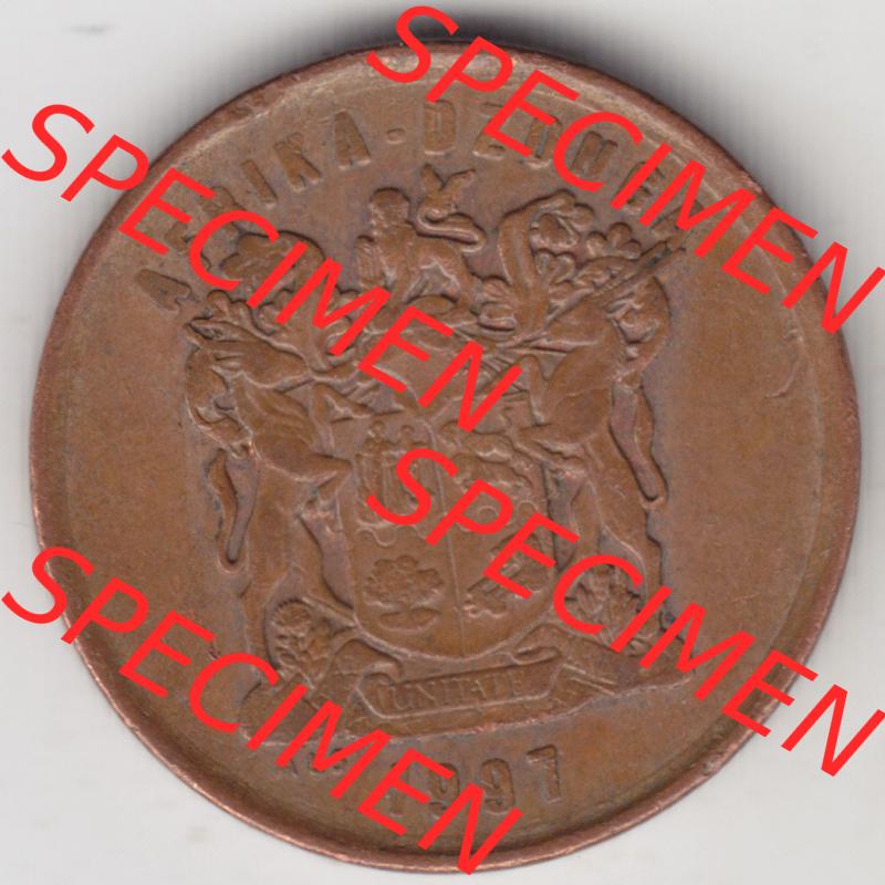 Münzen Afrika Südafrika Umlaufmünzen 1996-2000, 5 Cent 1997 (2) Sammlung