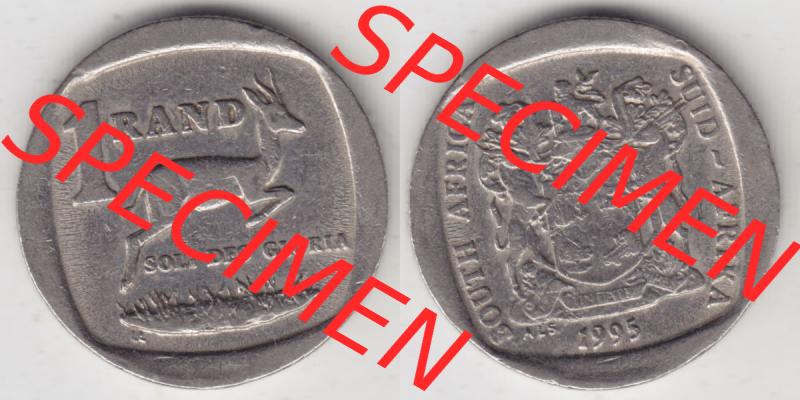 Münzen Afrika Südafrika Umlaufmünzen 1991-1995, 1 Rand 1995 (3) Sammlung