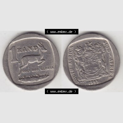 Münzen Afrika Südafrika Umlaufmünzen 1991-1995, 1 Rand 1995 (3) Sammlung