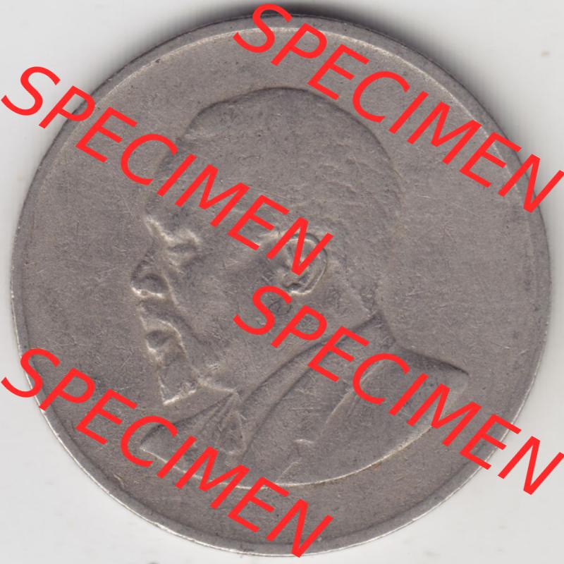 Münzen Afrika Kenia Umlaufmünzen 1966-1968, 1 One Shilling, Schilling 1966. Rückseite einer Münze aus Kenia, Kenia befindet sich auf dem Kontinent Afrika.... Sammlung