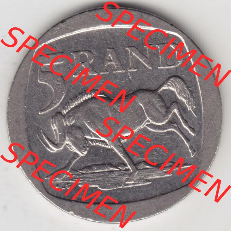 Münzen Afrika Südafrika Umlaufmünzen 1994-1995, 5 Rand 1994 (1) Sammlung