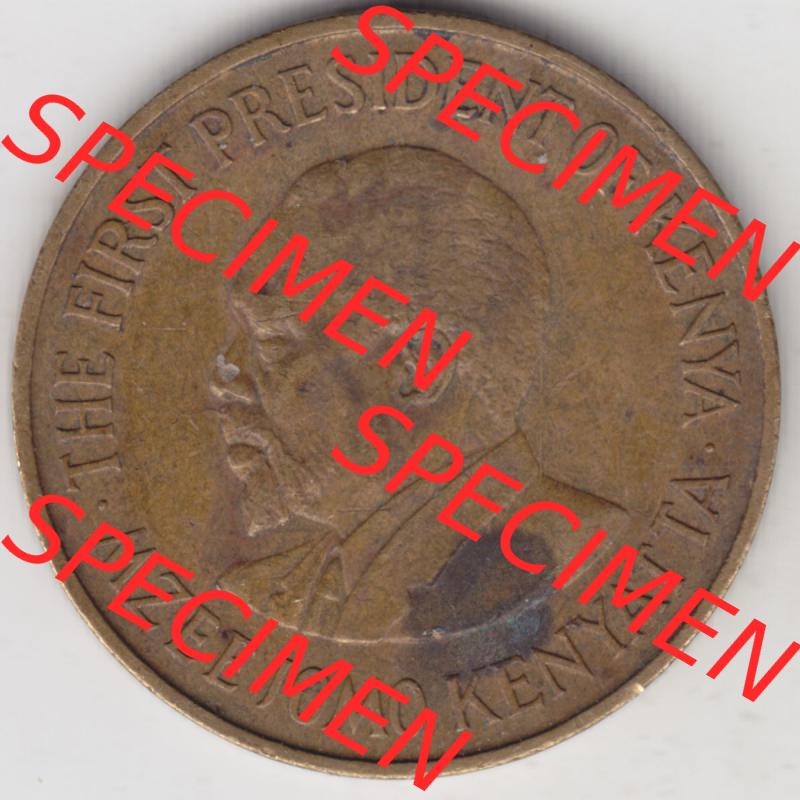 Münzen Afrika Kenia Umlaufmünzen 1969-1978, 5 Cent des Schillings 1971. Rückseite einer Münze aus Kenia, Kenia befindet sich auf dem Kontinent Afrika. Hier... Sammlung