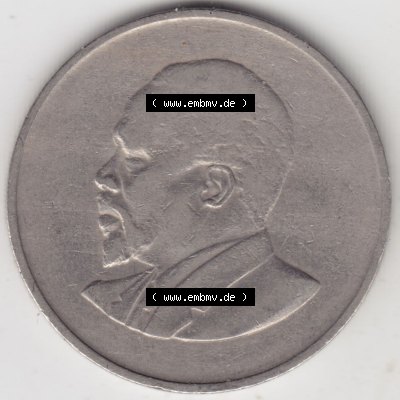 Münzen Afrika Kenia Umlaufmünzen 1966-1968, 1 One Shilling, Schilling 1968. Rückseite einer Münze aus Kenia, Kenia befindet sich auf dem Kontinent Afrika.... Sammlung