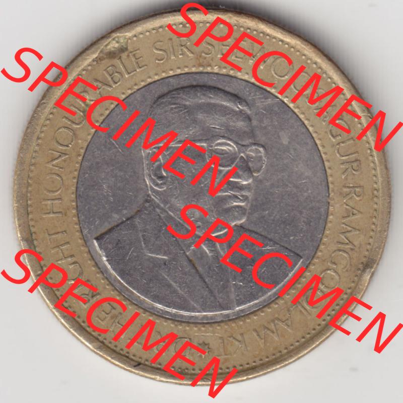 Münzen Afrika Mauritius Umlaufmünzen 2007-2020, 20 Rupien, 20 Rupees 2007. Rückseite einer Münze aus Mauritius, Mauritius befindet sich auf dem Kontinent Afrika.... Sammlung