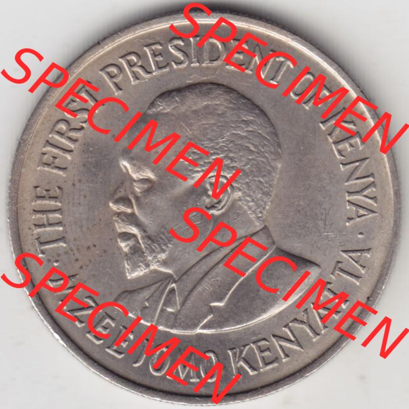 Münzen Afrika Kenia Umlaufmünzen 1969-1978, 1 One Shilling, Schilling 1971. Rückseite einer Münze aus Kenia, Kenia befindet sich auf dem Kontinent Afrika.... Sammlung