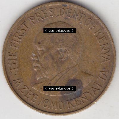Münzen Afrika Kenia Umlaufmünzen 1969-1978, 5 Cent des Schillings 1971. Rückseite einer Münze aus Kenia, Kenia befindet sich auf dem Kontinent Afrika. Hier... Sammlung