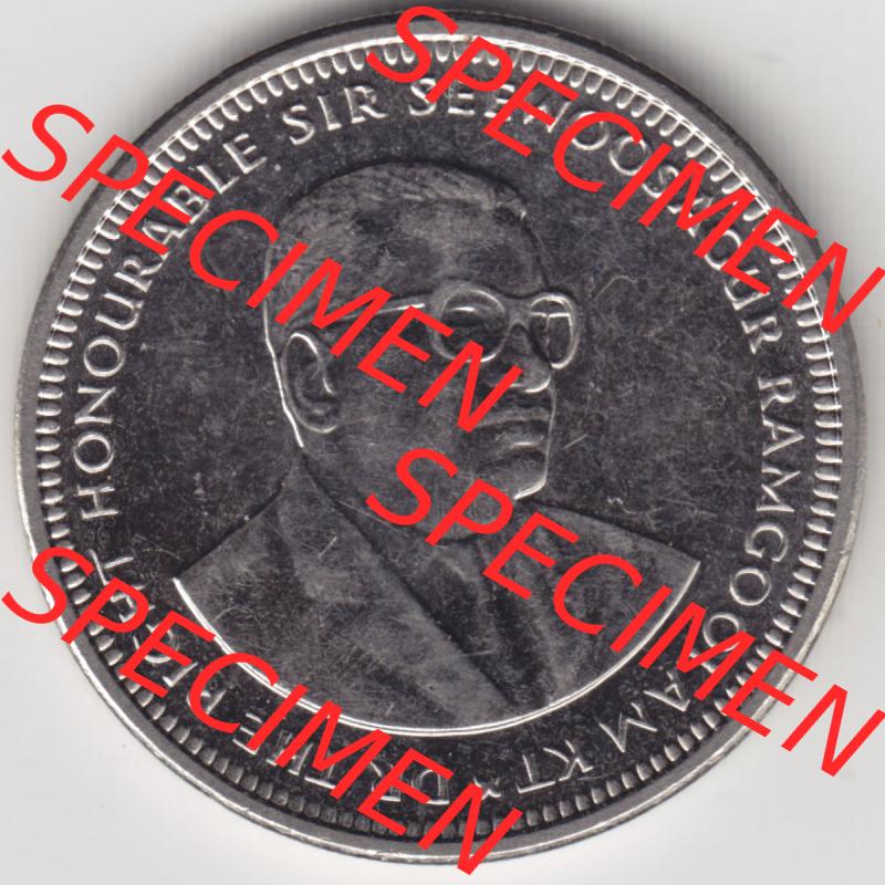 Münzen Afrika Mauritius Umlaufmünzen 2012-2020, 1 Rupie, 1 Rupee 2020. Rückseite einer Münze aus Mauritius, Mauritius befindet sich auf dem Kontinent Afrika.... Sammlung