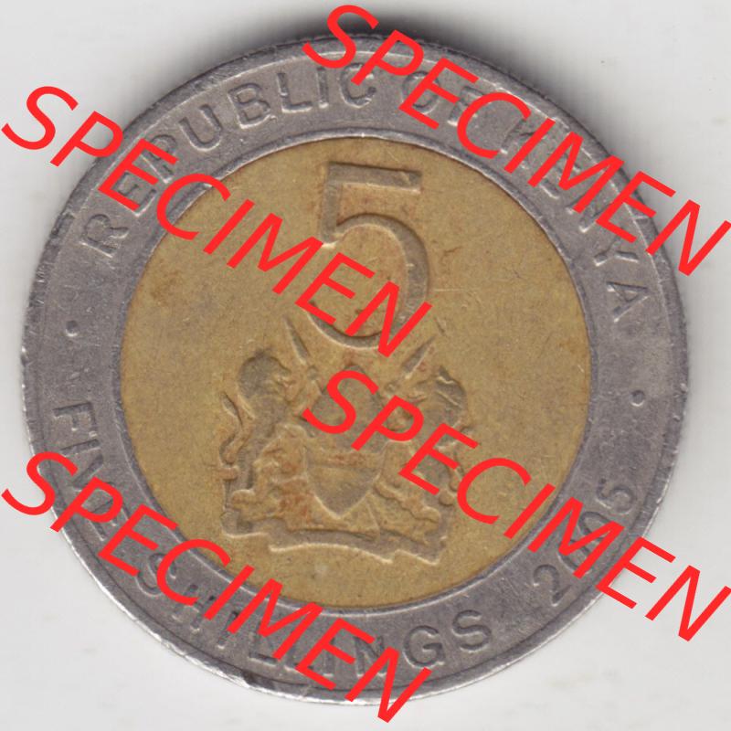 Münzen Afrika Kenia Umlaufmünzen 2005-2009, 5 Schilling - Shillings 2005. Vorderseite einer Münze aus Kenia, Kenia befindet sich auf dem Kontinent Afrika. Hier... Sammlung