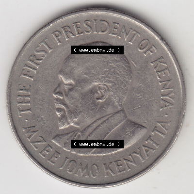 Münzen Afrika Kenia Umlaufmünzen 1969-1978, 1 Shilling 1978. Rückseite einer Münze aus Kenia, Kenia befindet sich auf dem... Sammlung