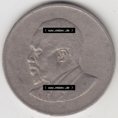 Münzen Afrika Kenia Umlaufmünzen 1966-1968, 1 One Shilling, Schilling 1966. Rückseite einer Münze aus Kenia, Kenia befindet... Sammlung