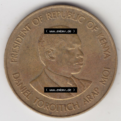 Münzen Afrika Kenia Umlaufmünzen 1978-1991, 10 Cent 1984. Rückseite einer Münze aus Kenia, Kenia befindet sich auf dem Kontinent... Sammlung