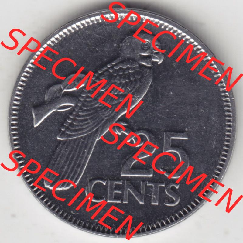 Münzen Afrika Seychellen Umlaufmünzen 1993-2012, 25 Cent 2012. Vorderseite einer Münze aus der Republik der Seychellen - Republic of Seychelles, die Seychellen befinden... Sammlung