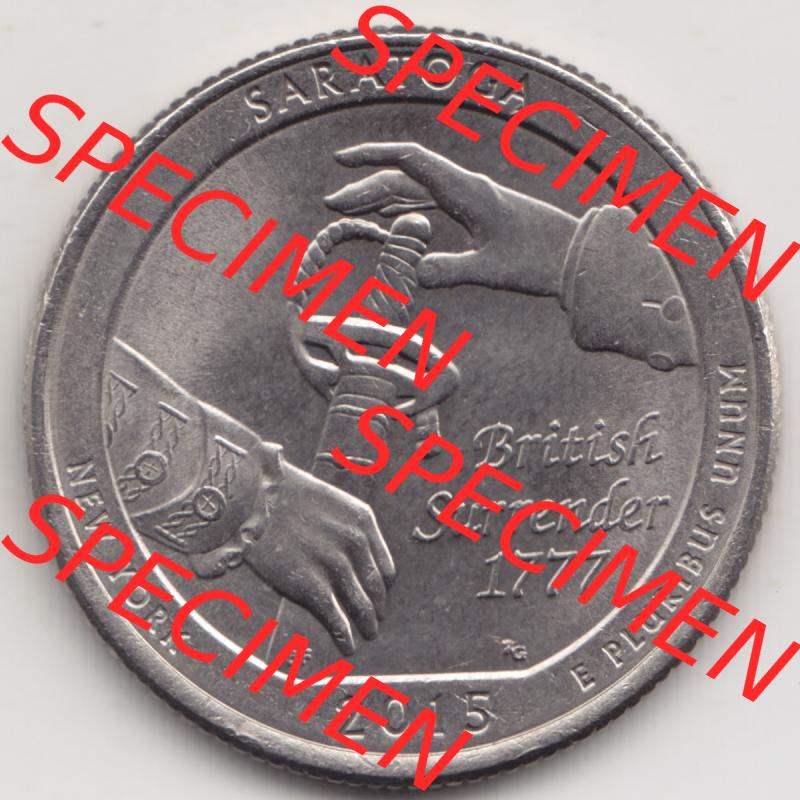 Amerika USA 2015-2015, 0,25 Dollar Quarter Dollar Saratoga, New York (1) Sammlung