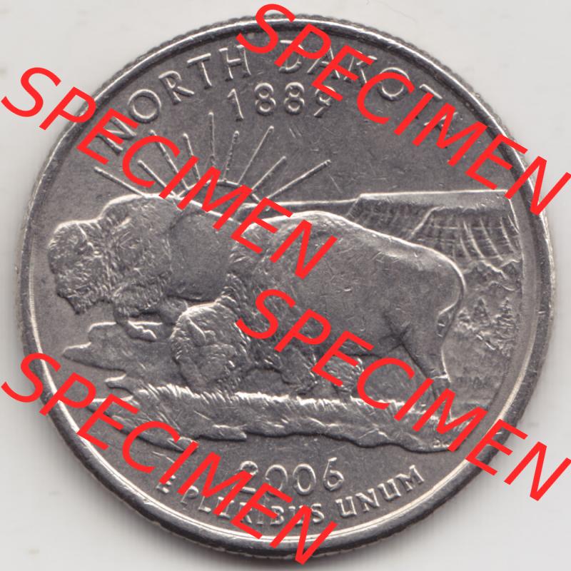 Amerika USA 2006-2006, 0,25 Dollar Quarter Dollar North Dakota 1889 (1) Sammlung