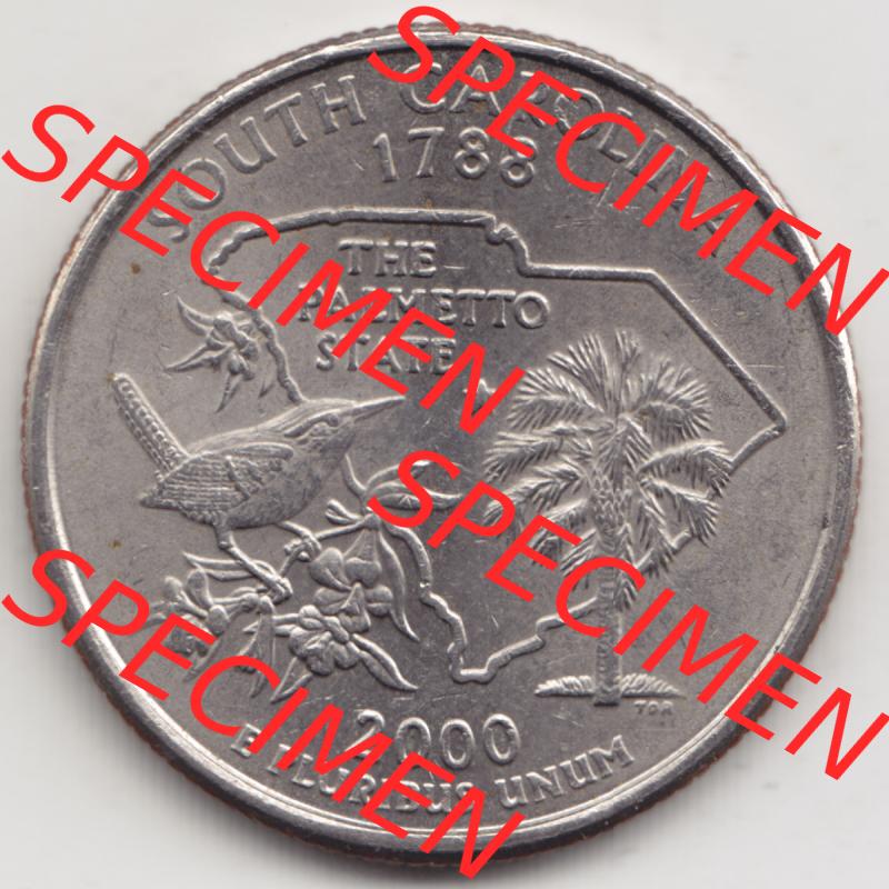 Amerika USA 2000-2000, 0,25 Dollar Quarter Dollar South Carolina 1788 (1) Sammlung