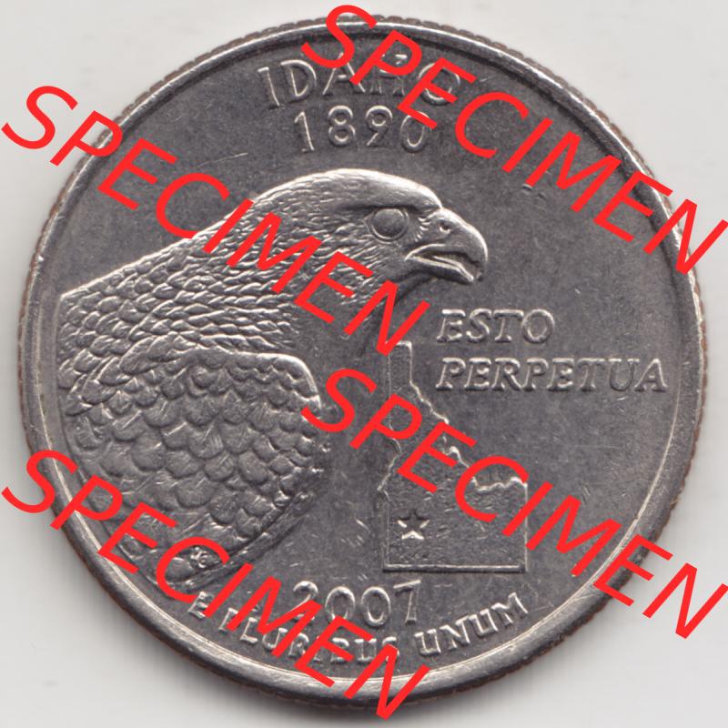 Amerika USA 2007-2007, 0,25 Dollar Quarter Dollar Idaho 1890 (1) Sammlung